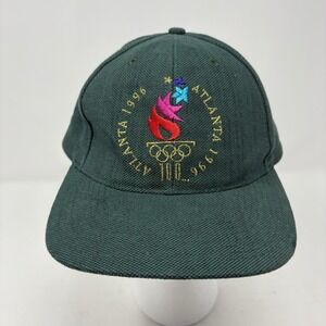 Vtg Atlanta 1996 Olympics Hat Cap Snap Back Mens OSFM Embroidered Retro 90s